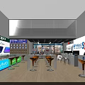 VIVO Digital Store Interior With 5G Phones Display Counters And Mobile Repair Service
