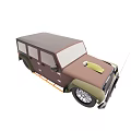 Classic Brown And Gray Jeep With Gray Roof And Alloy Wheels