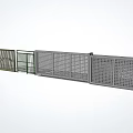 Building Exterior Wall With Various Fence Styles And Lattice Design Panels