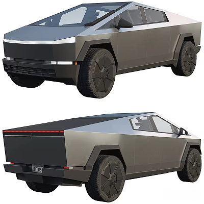 Hyundai Tesla Electric Pickup Car 3d model Hyundai Tesla Electric Pickup Car 3d model