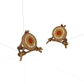 Two Handcrafted Wooden Archery Targets Displayed With Red Yellow Bullseye On Stands