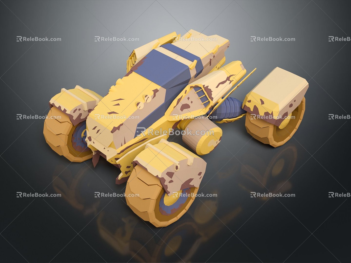 Modern toy car all-terrain vehicle four-wheeled beach car four-wheeled motorcycle mountain bike 3d model