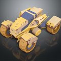 Modern toy car all-terrain vehicle four-wheeled beach car four-wheeled motorcycle mountain bike 3d model