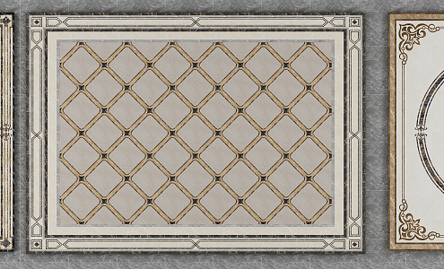 European-style ceramic tile stone mosaic 3d model