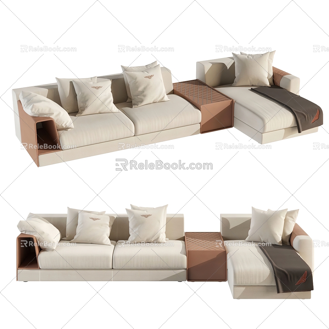 Bentley Bentlido Sofa Multi-person Sofa Fabric Multi-person Sofa Corner Sofa L-shaped Sofa 3d model