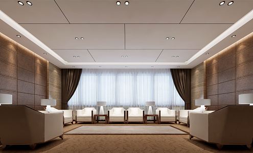 Modern Reception Room Meeting Room Meeting Room 3d model