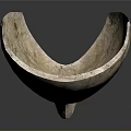 Handcrafted Decorative Daily Life Mask With Cracked Texture And Black Line Details
