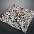 Natural Stone and Wood Chips Mixed Material for Decorative Surface Applications 3d model