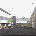 Modern Office Interior With Spacious Layout Floor To Ceiling Windows Desk Chairs Sofa And Bookshelves