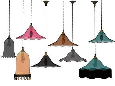 Modern chandelier small chandelier 3d model