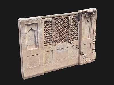 Modern wall stone wall 3d model