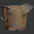 Modern bucket iron bucket mud bucket cement bucket 3d model