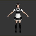 Maid Costume Servant Costume Maid Costume Medieval Maid Costume Costume Costume Fashion Everyday Costume 3d model