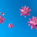 Modern virus epidemic 3d model