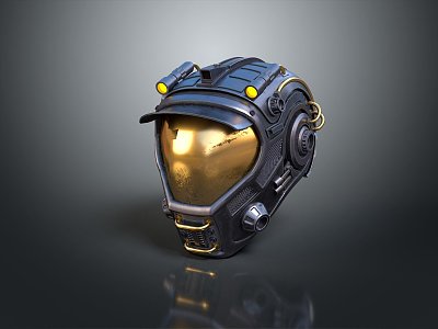 Sci-Fi Helmet Alien Helmet-Helmet High Tech Helmet Game Helmet 3d model