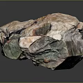 Natural Wood Stone Decorative Material With Pink Green Dark Color And Natural Texture