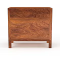 Classic Wooden Storage Cabinet With Natural Wood Grain And Four Legs Design For Home Storage