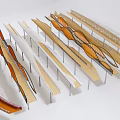 Modern Landscape Bridge Designs With Curved Lines And Metal Supports