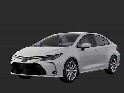 White Toyota Sedan With Modern Sleek Exterior Design And Alloy Wheels 3d model