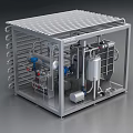 Integrated Medical Equipment System with Metal Frame Pipes Tanks and Gauges