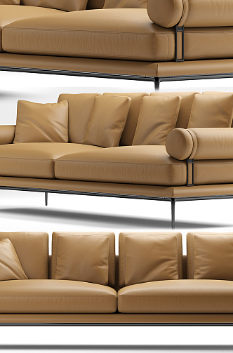 Modern double sofa 3d model