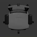 Gray Office Chair With High Back Armrests Adjustable Seat And Wheels