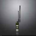 Military Green Weapon Communication Device With Long Antenna And Control Panel Features