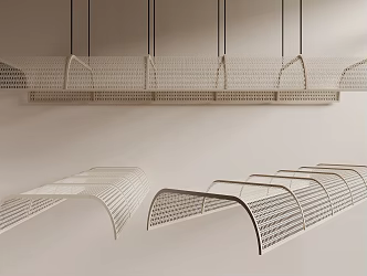 Rattan ceiling Special-shaped ceiling 3d model