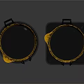 Transparent Glass Storage Jars With Yellow Seal And Metal Clip Lids