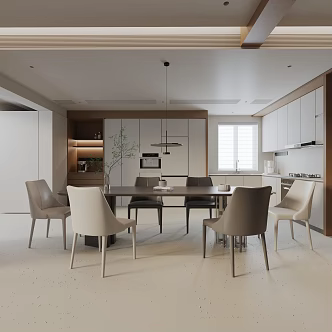 Modern table combination 3d model