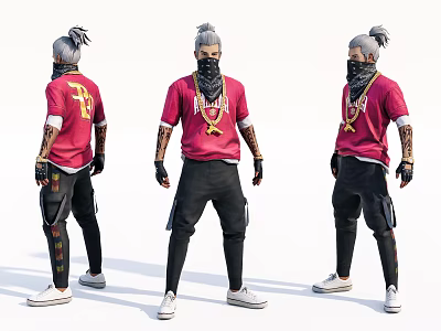 Modern Game Character Man 3d model