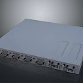 Gray Network Server With Flat Design Multiple Ports And Vents For Computer Hardware 3d model
