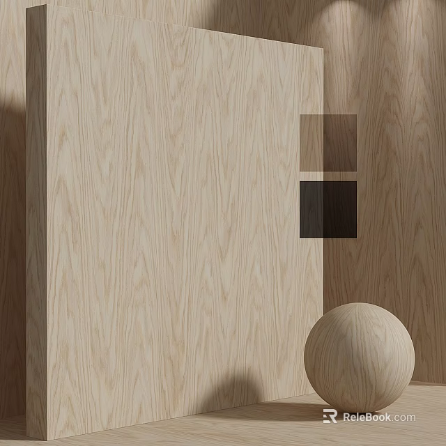 Wooden Structural Components Featuring Square Decorative Panels And Spherical Ornament 3d model