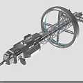 Advanced Spacecraft Design With Circular Structure Articulated Arms And Mechanical Components For Exploration 3d model
