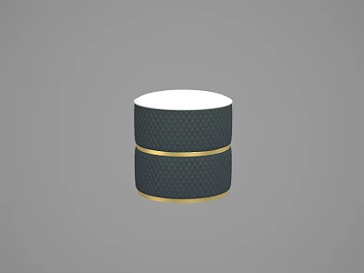 Light Luxury Sofa Stool Round Stool Makeup Stool 3d model