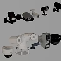 Modern camera monitoring equipment intelligent camera monitoring probe 3d model