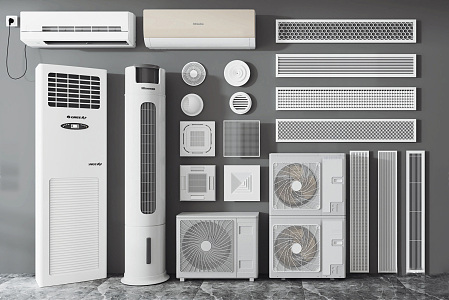 modern air conditioning 3d model