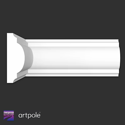 White Decorative Architectural Component With Ornate Design And Smooth Surface 3d model