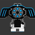 Futuristic Sci Fi Weapon With Black White And Blue Glowing Mechanical Structure 3d model