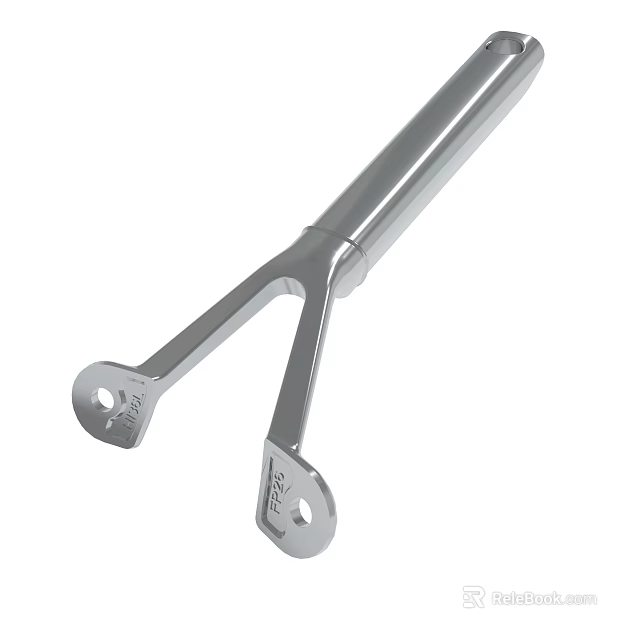 Durable Stainless Steel Metal Bracket With Two Holes For Industrial Use 3d model 