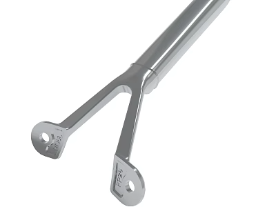 Durable Stainless Steel Metal Bracket With Two Holes For Industrial Use 3d model