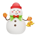 Modern Snowman Ice and Snow Festival Beautiful Chen Snow King Snow Child Cartoon Snowman 3d model