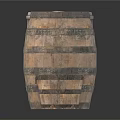 Vintage Wooden Barrels In Different Sizes For Home Storage Use