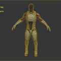 Futuristic Game Movie Character With White Red Armor And Mechanical Design Details