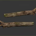 Natural Weathered Wood Logs with Mossy Texture and Rustic Surface Design