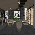 New Chinese Style Tobacco, Wine and Tea 3d model