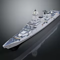 Advanced Modern Naval Warship Featuring Radar Systems And Deck Facilities 3d model