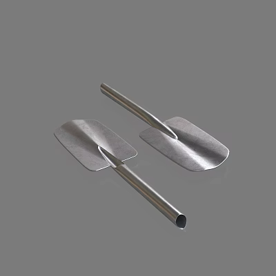 Sturdy Metal Shovels with Long Handles for Hardware Tools Set of Two 3d model Sturdy Metal Shovels with Long Handles for Hardware Tools Set of Two 3d model