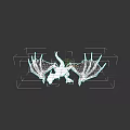 Brown Scaled Flying Dragon With Large Wings Soaring In Dark Background