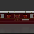 Loreal Branded Train Carriage Model With Red White Body And Gold Accents